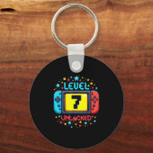 Time To Level Up 7 Unlocked 7th Birthday Boy Video Sleutelhanger (Voorkant)