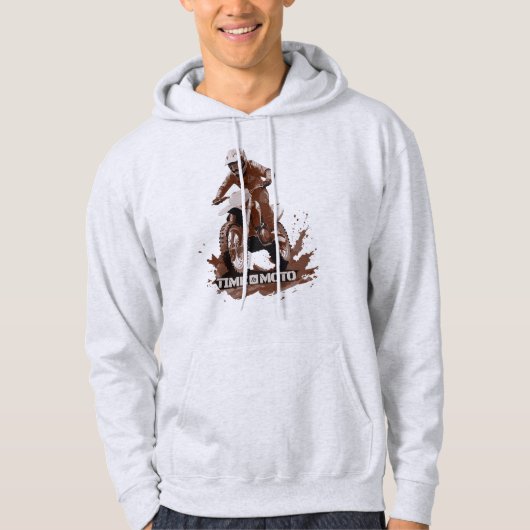 Time to Moto Dirt Bike Graphic Hoodie (Voorkant)