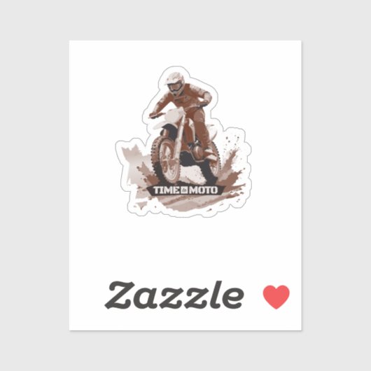 Time to Moto Dirt Bike Sticker (Vel)