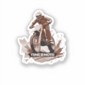 Time to Moto Dirt Bike Sticker (Voorkant)