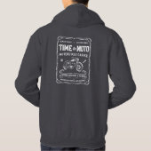Time to Moto Motorcycle Garage Hoodie (Achterkant)