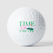 Time to Par-Tee Fun Golf Themed Bachelorette Golfballen (Voorkant)