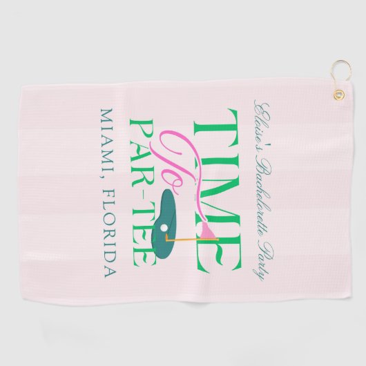 Time to Par-Tee Golf Bachelorette Golfhanddoek (Horizontaal)