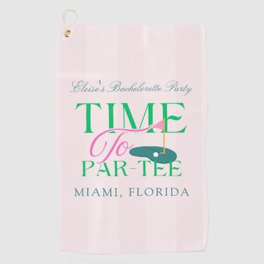 Time to Par-Tee Golf Bachelorette Golfhanddoek (Voorkant)