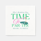 Time to Par-Tee Golf Bachelorette Servet (Voorkant)