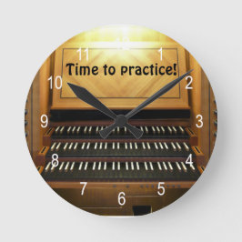 Time to practice muzicians wall clock ronde klok