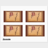 Time to Relax brown Rectangular Sticker Label (Vel)