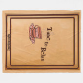 Time to Relax "Chocolate Bar"Brown Fleece Blanket  Deken (Voorkant (Horizontaal))