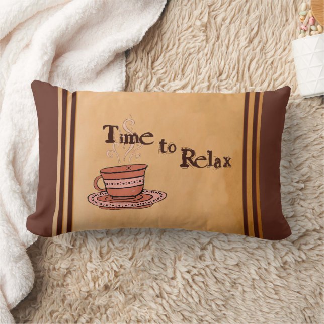 Time to Relax "Chocolate Bar" Brown Lumbar Pillow Kussen (Deken)