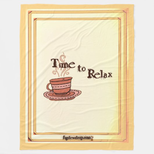 Time to Relax "Chocolate Bar" Fleece Blanket Deken (Voorkant)
