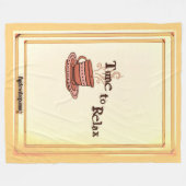 Time to Relax "Chocolate Bar" Fleece Blanket Deken (Voorkant (Horizontaal))