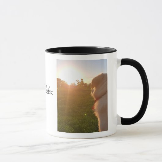 Time to Relax Dog Sunset Coffee Mug Mok (Rechts)