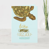 Time to Relax Greeting Card (Sea Turtle) Kaart (Voorkant)