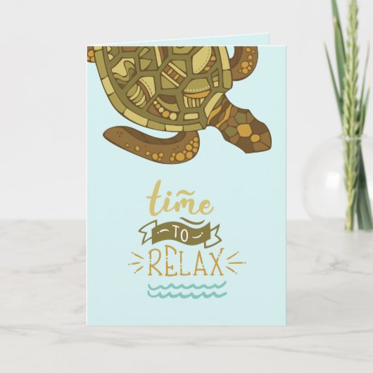 Time to Relax Greeting Card (Sea Turtle) Kaart (Voorkant)