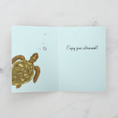 Time to Relax Greeting Card (Sea Turtle) Kaart (Binnen)