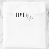 Time to relax ronde sticker (Tas)