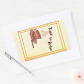 Time to Relax yellow Rectangular Sticker Label (Envelop)