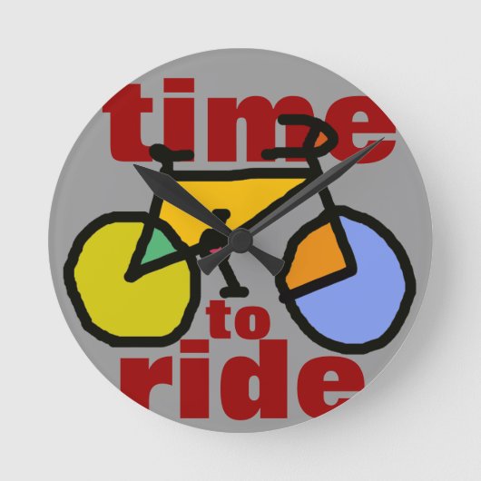 time to ride ~ bike ronde klok (Voorkant)