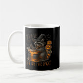 Time To Stir T Funny Raccoon Retro Halloween Anima Koffiemok (Links)