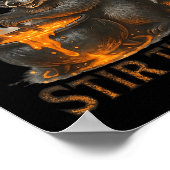 Time To Stir T Funny Raccoon Retro Halloween Anima Poster (Hoek)