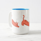 Time to Stretch Tweekleurige Koffiemok (Voorkant links)