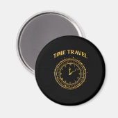 Time Travel  Clock Science Fiction Gift Magneet (Voorkant / Achterkant)