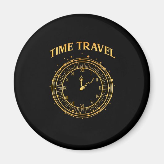 Time Travel  Clock Science Fiction Gift Magneet (Voorkant)