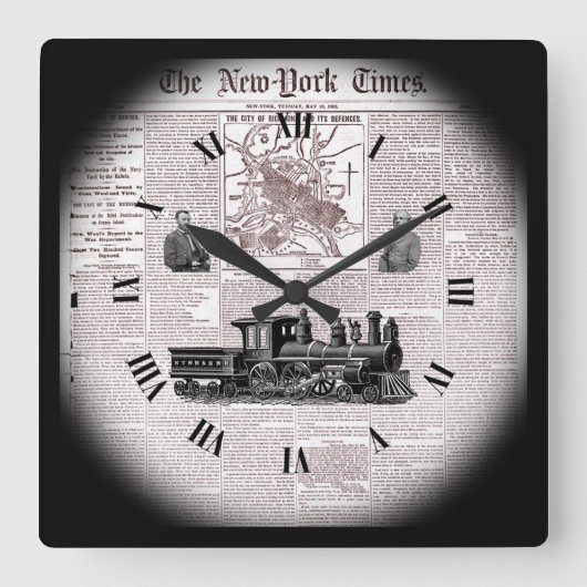 Time Travel ~ NY Times ~ 13 mei 1862 ~ Richmond ~ Vierkante Klok (Voorkant)