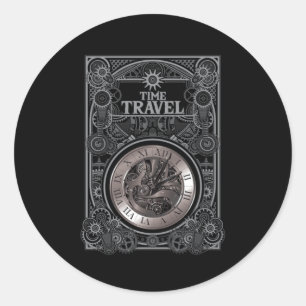 Time Travel Retro Science Fiction Gift Ronde Sticker