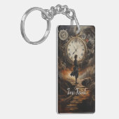 Time Travel Steampunk Sleutelhanger - Klok Fantasy (Voorkant Links)