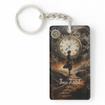 Time Travel Steampunk Sleutelhanger - Klok Fantasy