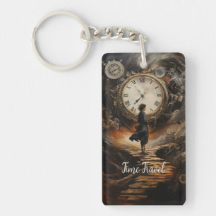 Time Travel Steampunk Sleutelhanger - Klok Fantasy