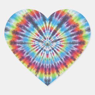 Time Travel Tunnel Tie Dye Hart Sticker