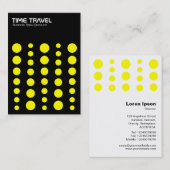 Time Travel v1.2 - Geel op zwart Visitekaartje (Voorkant / Achterkant)