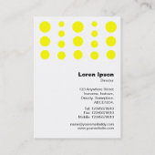 Time Travel v1.2 - Geel op zwart Visitekaartje (Achterkant)