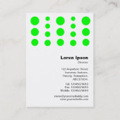 Time Travel v1.2 - Groen op zwart Visitekaartje (Achterkant)