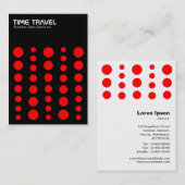 Time Travel v1.2 - Rood op zwart Visitekaartje (Voorkant / Achterkant)