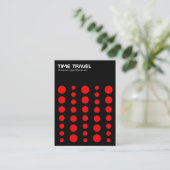 Time Travel v1.2 - Rood op zwart Visitekaartje (Staand voorkant)