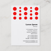 Time Travel v1.2 - Rood op zwart Visitekaartje (Achterkant)