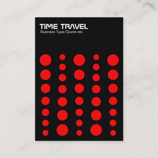 Time Travel v1.2 - Rood op zwart Visitekaartje (Voorkant)