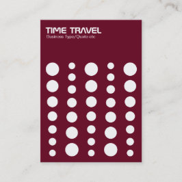 Time Travel v1.2 - White on Dark Red 65001d Visitekaartje