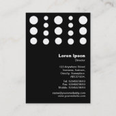 Time Travel - White on Black Visitekaartje (Achterkant)