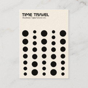 Time Travel - Zwart op Wit (Cream Kaart) Visitekaartje