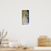 "Time Traveler" Pelican op de Rocking-stoel Poster (Keuken)