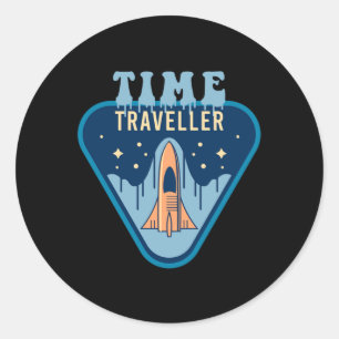 Time Traveler Science Fiction Space Shift Gift Ronde Sticker