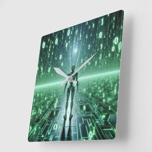 Time traveler vierkante klok (Hoek)