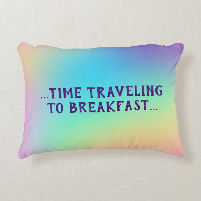 "Time Traveling to Breakfast"-piloot Accent Kussen (Voorkant)
