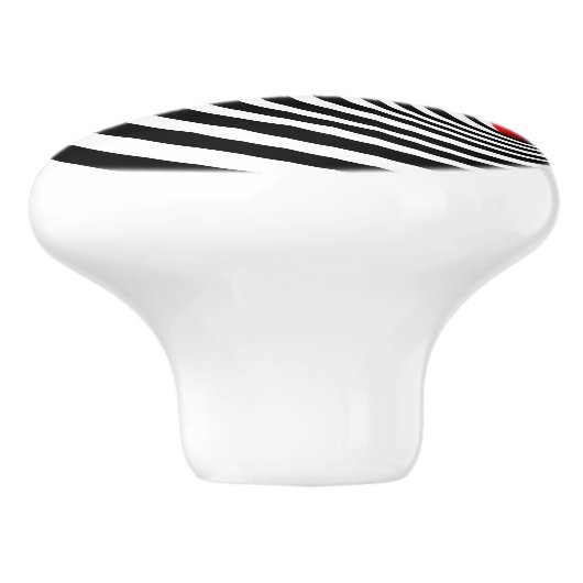 Time Tunnel optische art Keramische Knop (Zijkant)