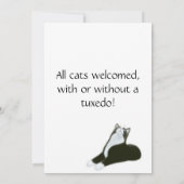 Time Tuxedo Cat Uitnodiging (Achterkant)