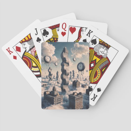Time Twisted Cityscape Pokerkaarten (Achterkant)